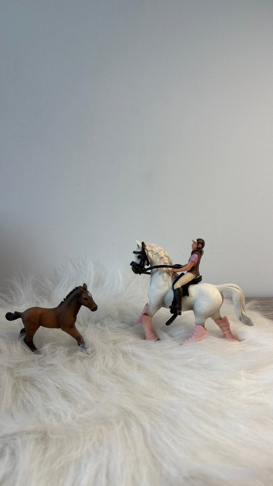 Schleich paarden set roze, Ophalen, Zo goed als nieuw