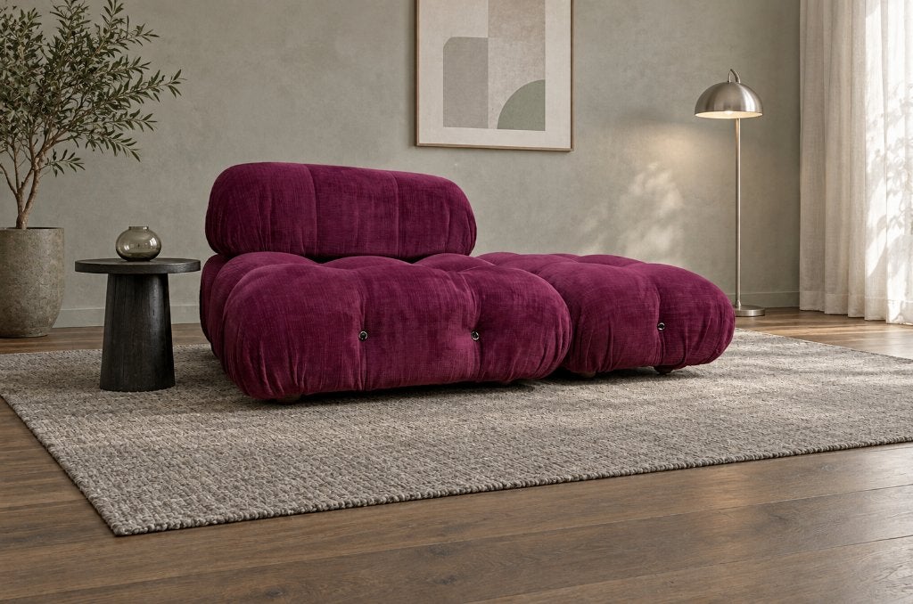 ÉTAT NEUF B&B Italia Camaleonda Violet | PN €10.000, Maison & Meubles, 75 à 100 cm, Enlèvement ou Envoi, Design Bank Bankstel Zetel 2-Zits B&B Italia