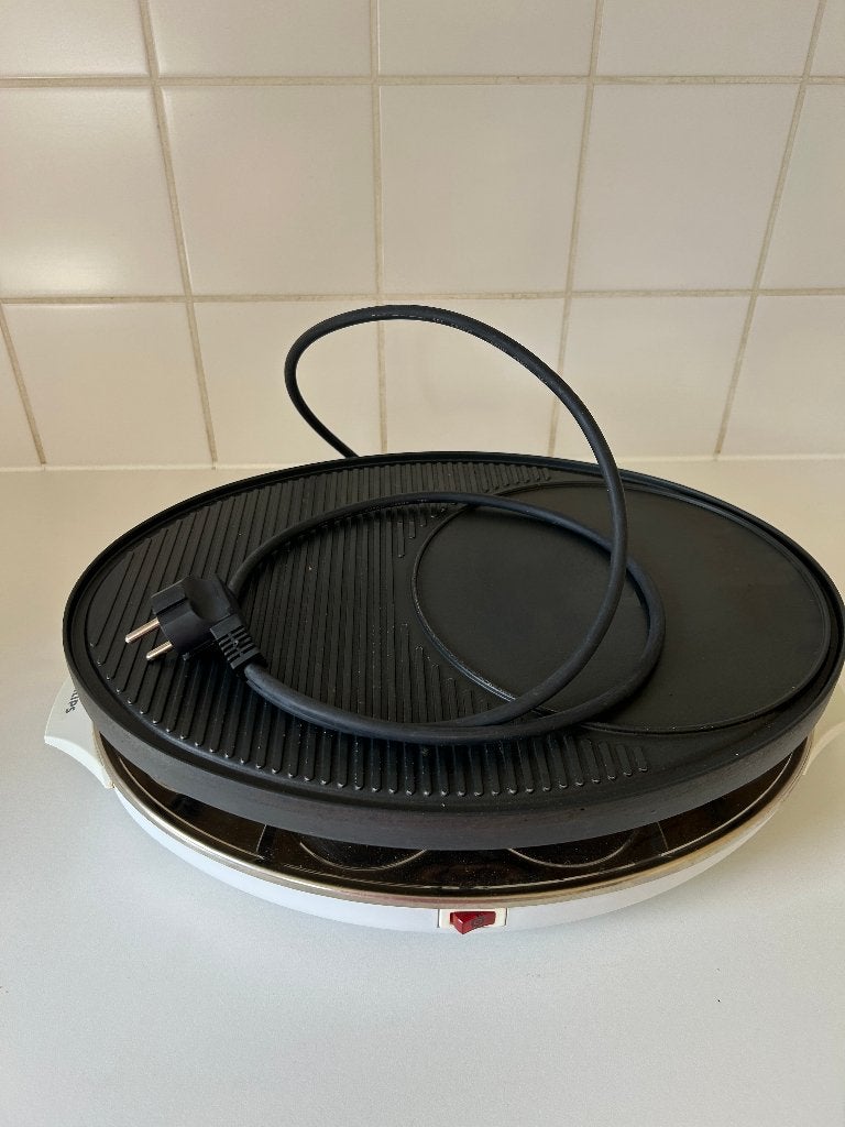 Elektrische grillplaat, Ophalen, Zo goed als nieuw, Tafelgrill