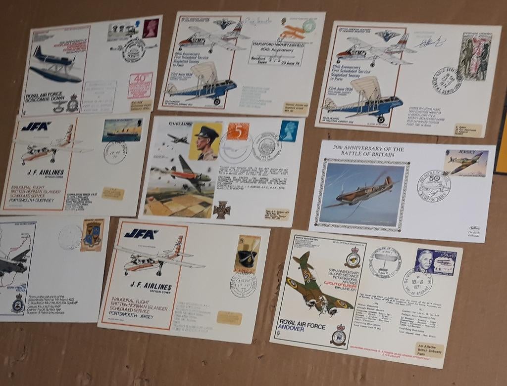 Différentes enveloppes « aviation » UK, Enlèvement ou Envoi, Enveloppe