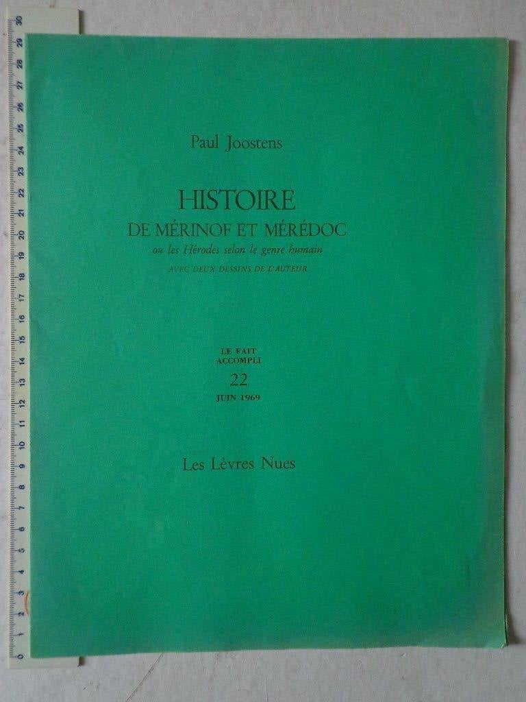 Zeldzaam Paul Joostens Les Lèvres nues uit 1969, Ophalen of Verzenden, Gelezen, Overige onderwerpen, Paul Joostens