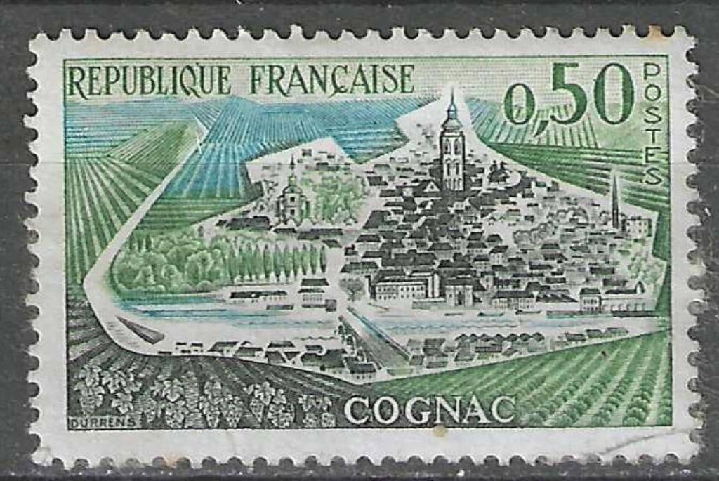 Francia 1961/1962 - Yvert 1314 - Cognac (ST), Envoi, Affranchi