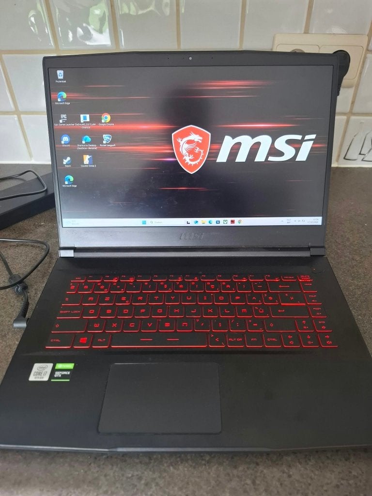 MSI GF63 gaming laptop, MSI, 8 GB, Intel Core i7 processor, 512 GB