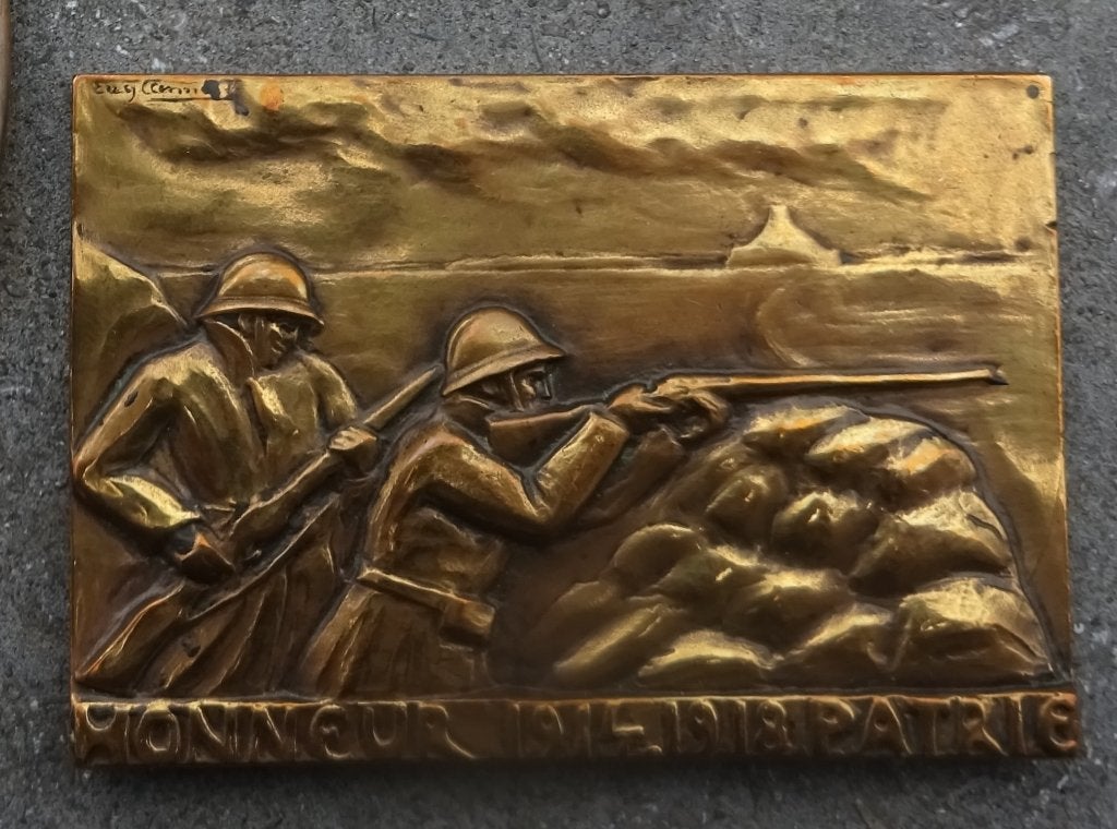 BELGIQUE: ABL WW1 - PLAQUETTE DE LA CARTE DU COMBATTANT, Collections, Objets militaires | Général, Envoi, Armée de terre, Ruban, Médaille ou Ailes