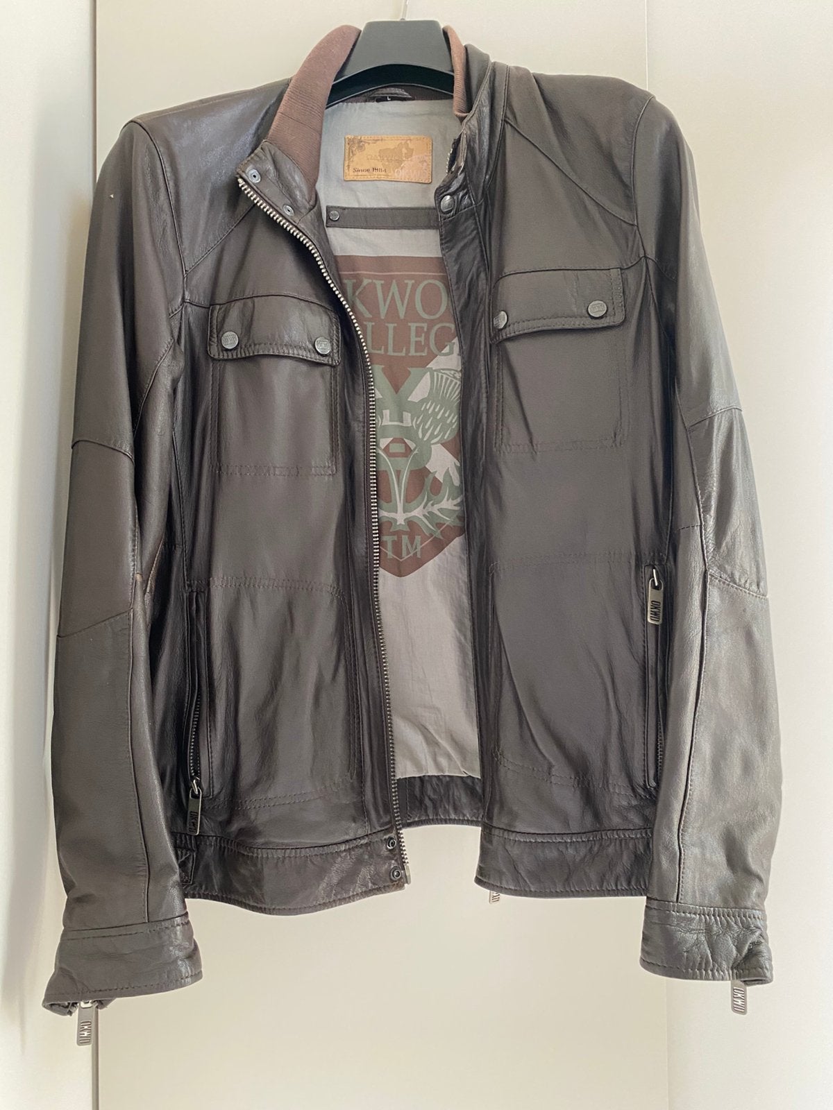 Lederen herenvest Oakwood, Kleding | Heren, Jassen | Winter, Ophalen, Nieuw, Maat 48/50 (M), Bruin