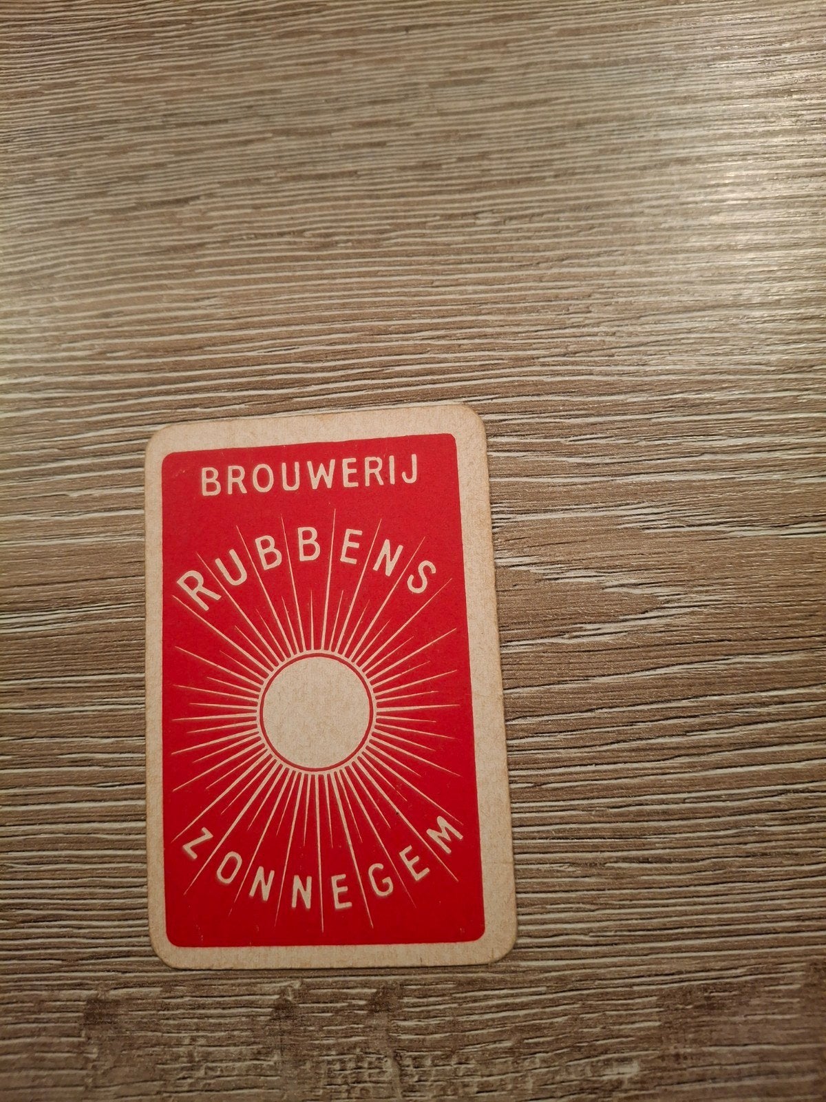 Oude speelkaart brouwerij rubbens Zonnegem, Verzamelen, Ophalen of Verzenden