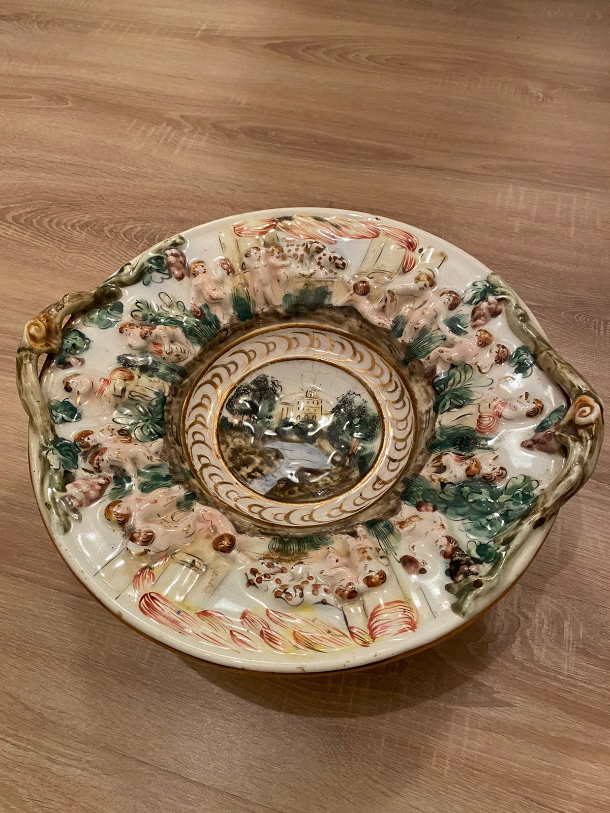 Capodimonte-stijl fruitschaal, Antiek en Kunst, Antiek | Schalen, Ophalen