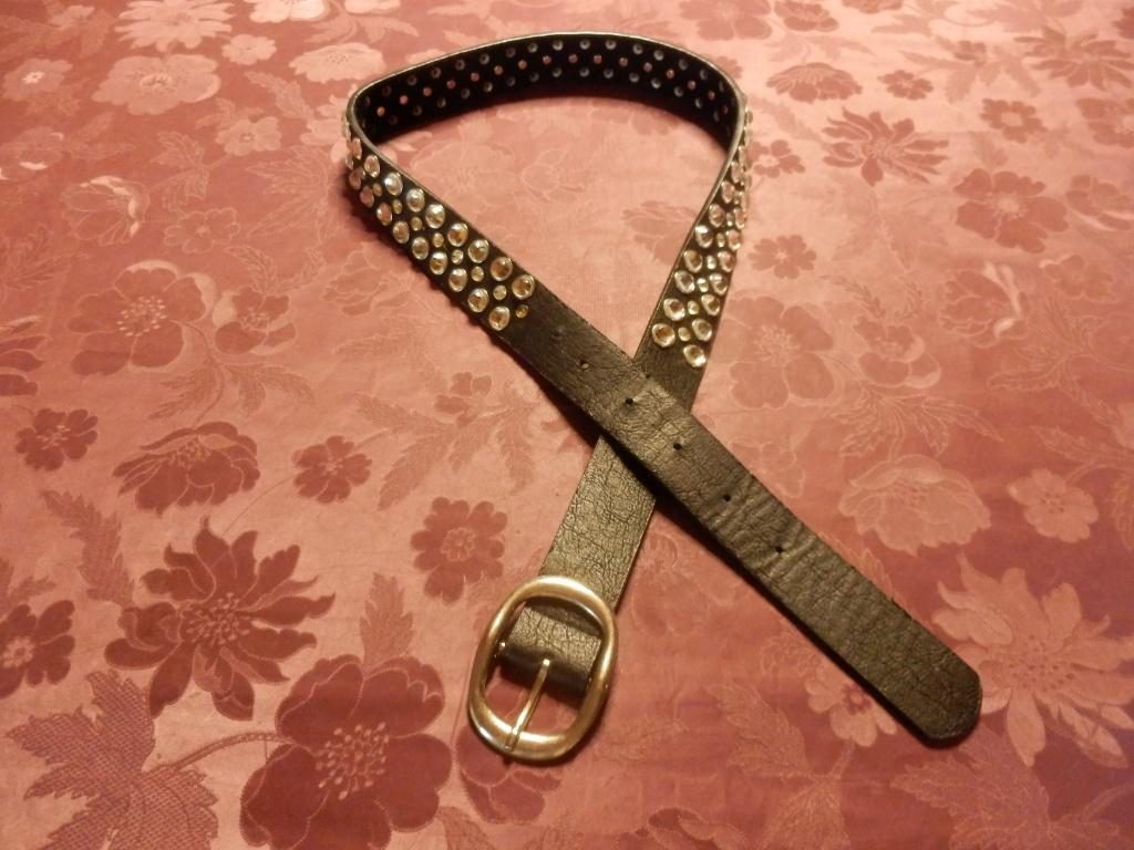 (1)- ceinture femme noire en cuir, Heupriem, Ophalen of Verzenden, Zo goed als nieuw, 3 tot 5 cm