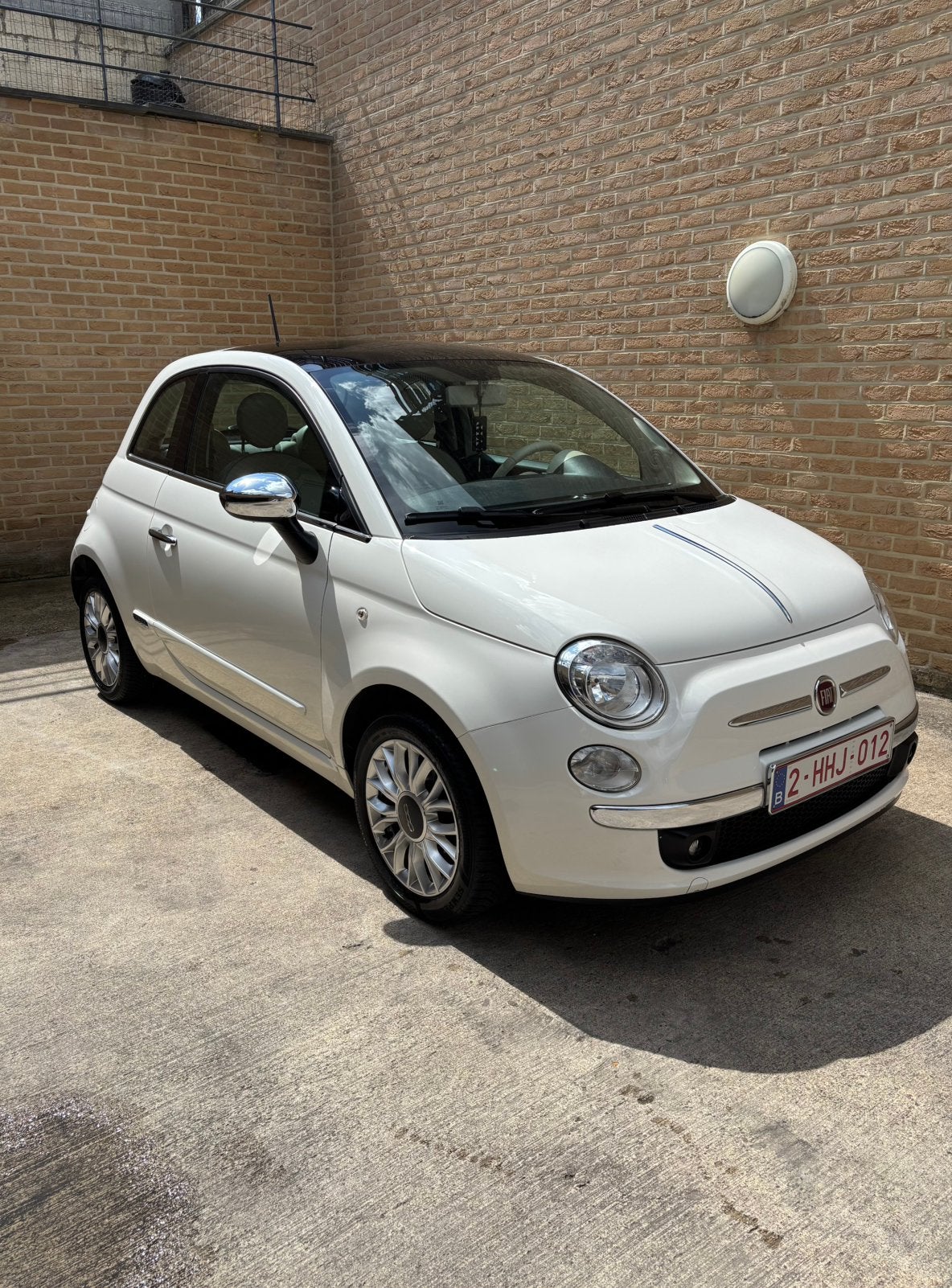 Fiat 500 1.2i 2014 - TOP STAAT, Auto's, Fiat, Wit, Handgeschakeld, Particulier, Te koop