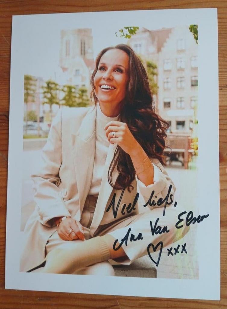 Gesigneerde foto van Ann van Elsen., Verzamelen, Muziek, Artiesten en Beroemdheden, Verzenden, Nieuw