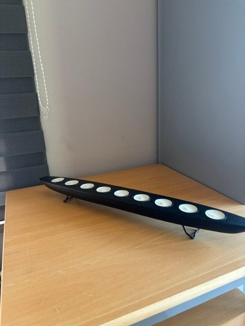 porte-bougie en métal noir, Comme neuf, Enlèvement, Bougie, Métal