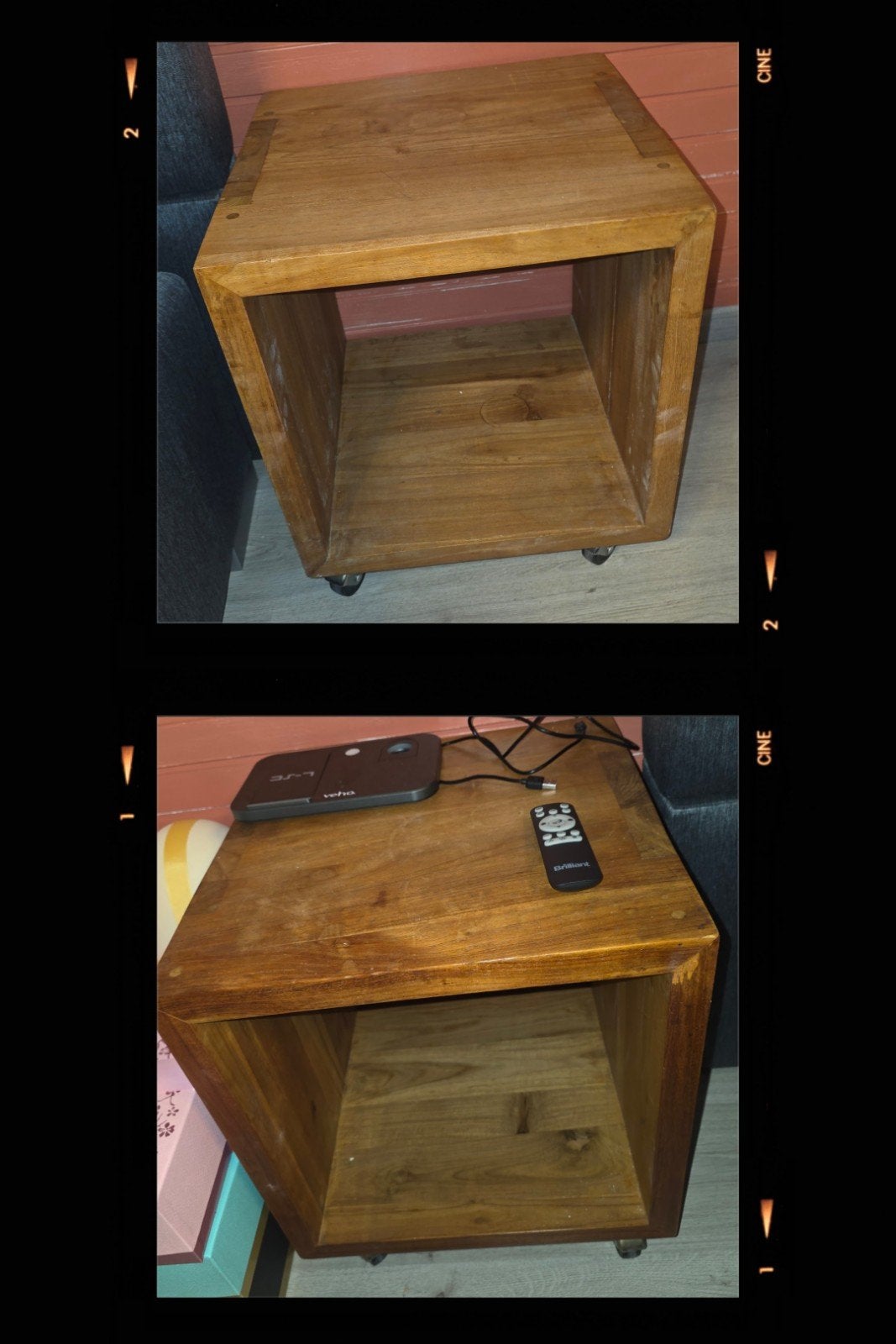 Teak trolley of bijzettafel op wielen, Huis en Inrichting, Tafels | Bijzettafels, Ophalen