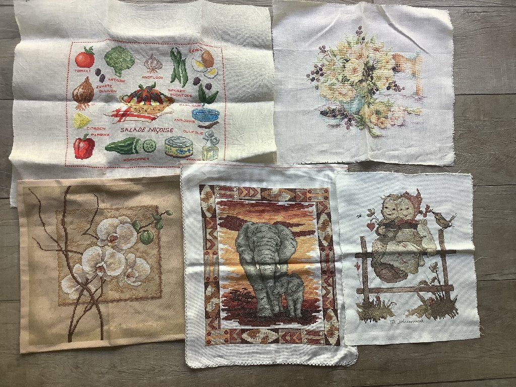 Borduurwerken, Enlèvement ou Envoi, Comme neuf, Broderies à la main, Autres types