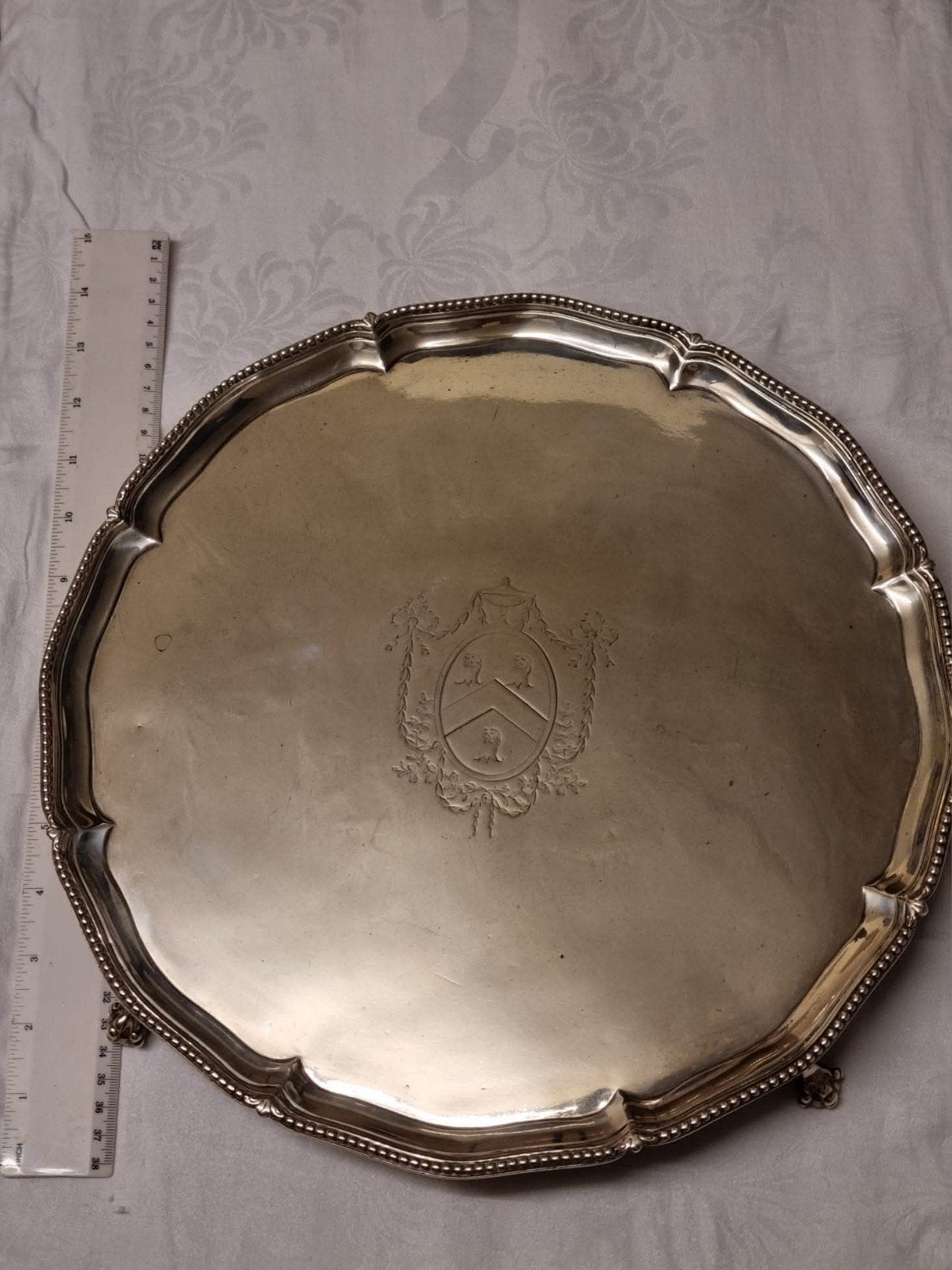 Zikveren Schaal 28 CM, Antiek en Kunst, Antiek | Zilver en Goud, Ophalen