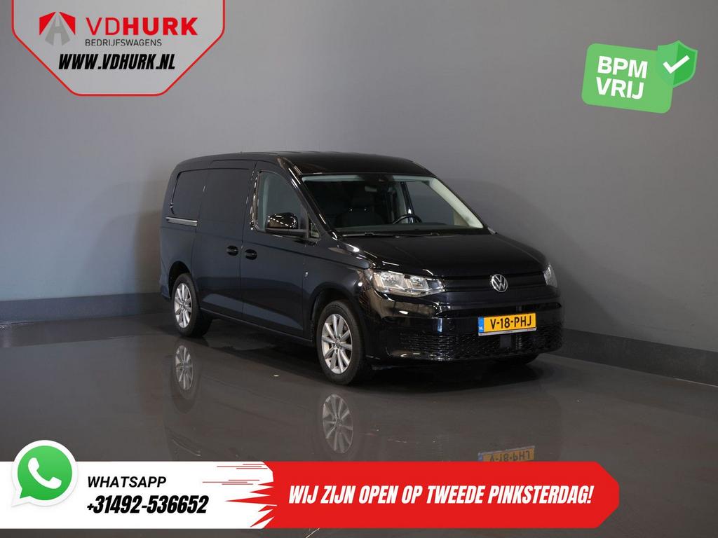 Volkswagen Caddy Cargo Maxi 2.0 TDI 125 pk DSG Aut. Standkac, Auto's, Automaat, Zwart, Bedrijf, Diesel