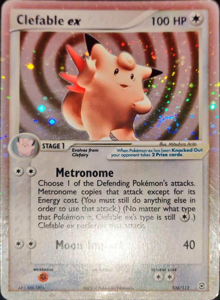 Te koop: Clefable ex (106) FireRed/LeafGreen met Swirl, Ophalen of Verzenden