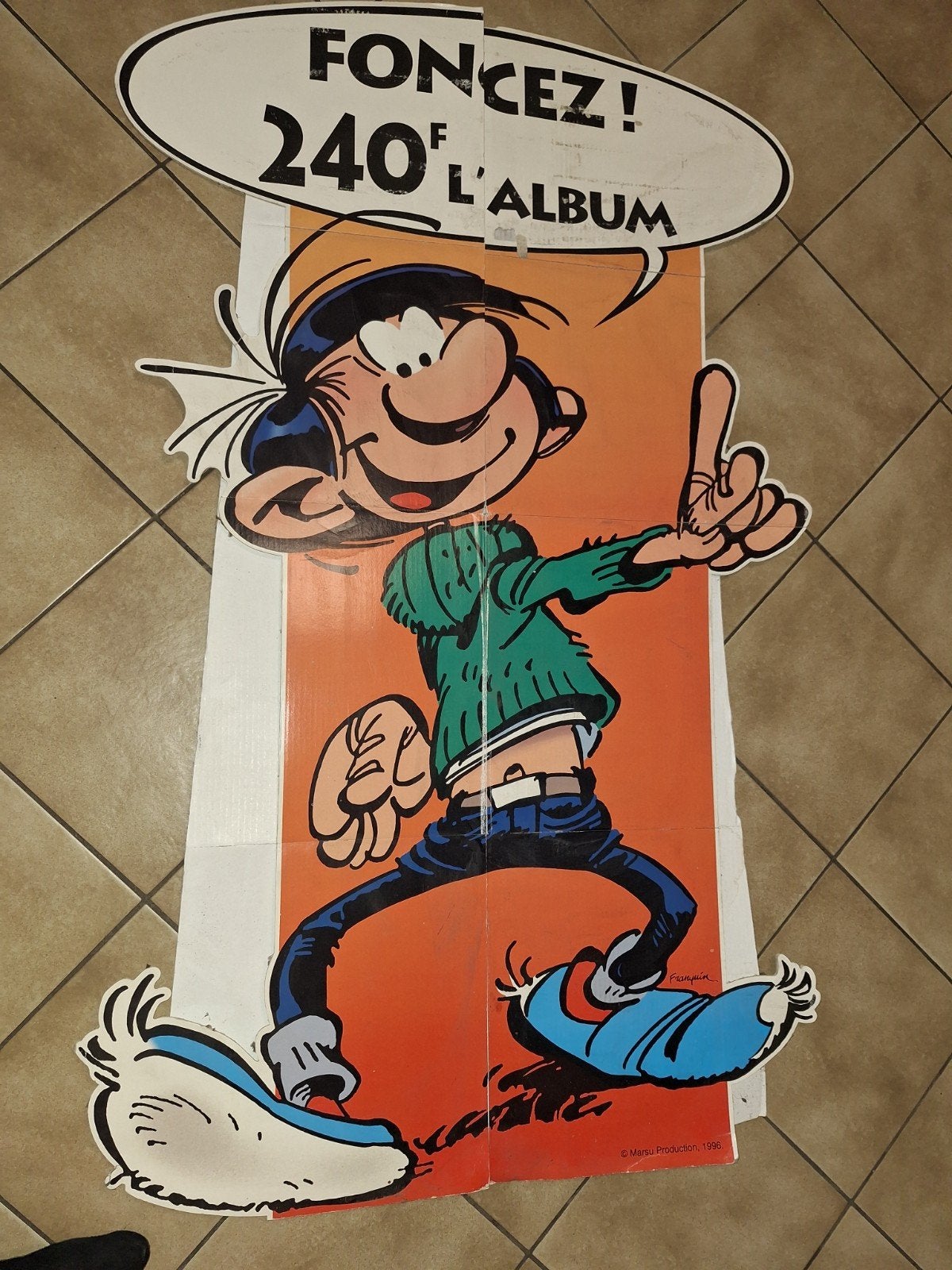Reclame Paneel guus flater franquin 135 cm, Ophalen of Verzenden