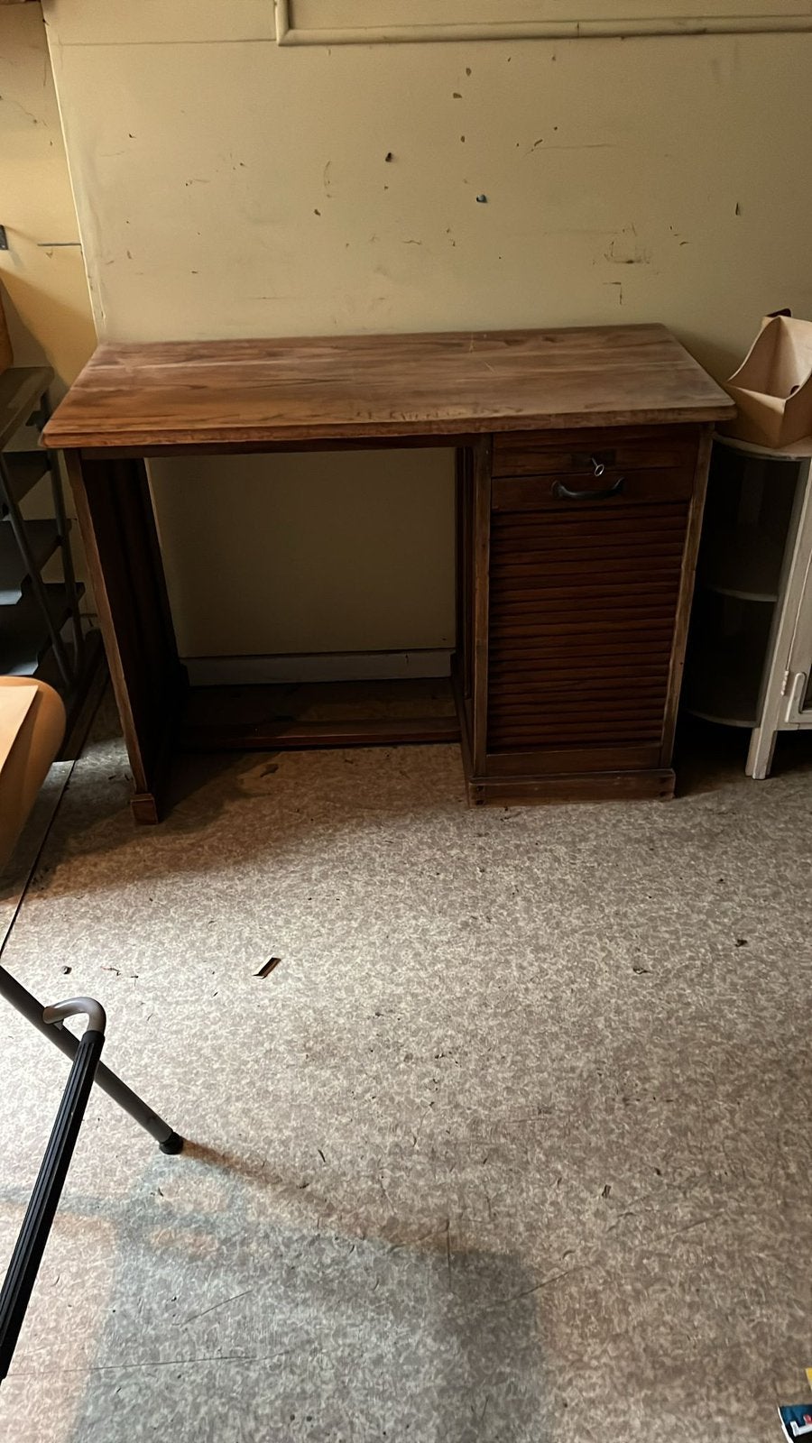 BUREAU AMOVIBLE AVEC COFFRE À VOLETS 102 x 70,5 x 48,5 🪵, Autres marques, Enlèvement, Bois, Cloison