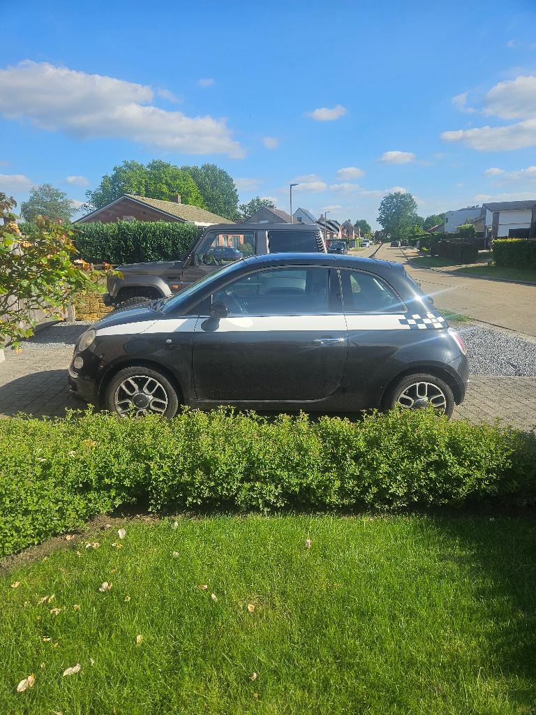 Fiat 500, Auto's, Fiat, Particulier, Benzine, Euro 4, Stadsauto, 3 deurs, Handgeschakeld, Zwart, Overige kleuren, Voorwielaandrijving