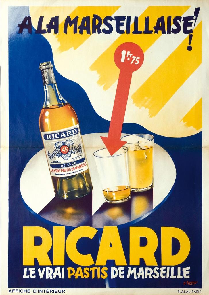 Panneau pub en métal Ricard Pastis 5 - Mancave vintage rétro, Enlèvement ou Envoi, Neuf, Panneau publicitaire