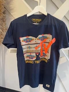 blauw losT-shirt MTV maat S-M Jack & Jones, Ophalen of Verzenden, Maat 46 (S) of kleiner, Blauw
