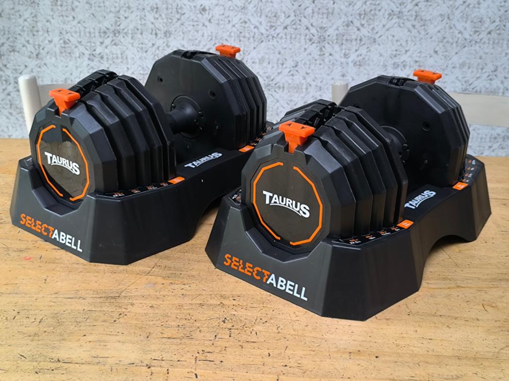 2 x Taurus Selectabell 4,5 kg -> 22,5 kg (Très bon état!), Enlèvement, Utilisé, Bras, Haltère