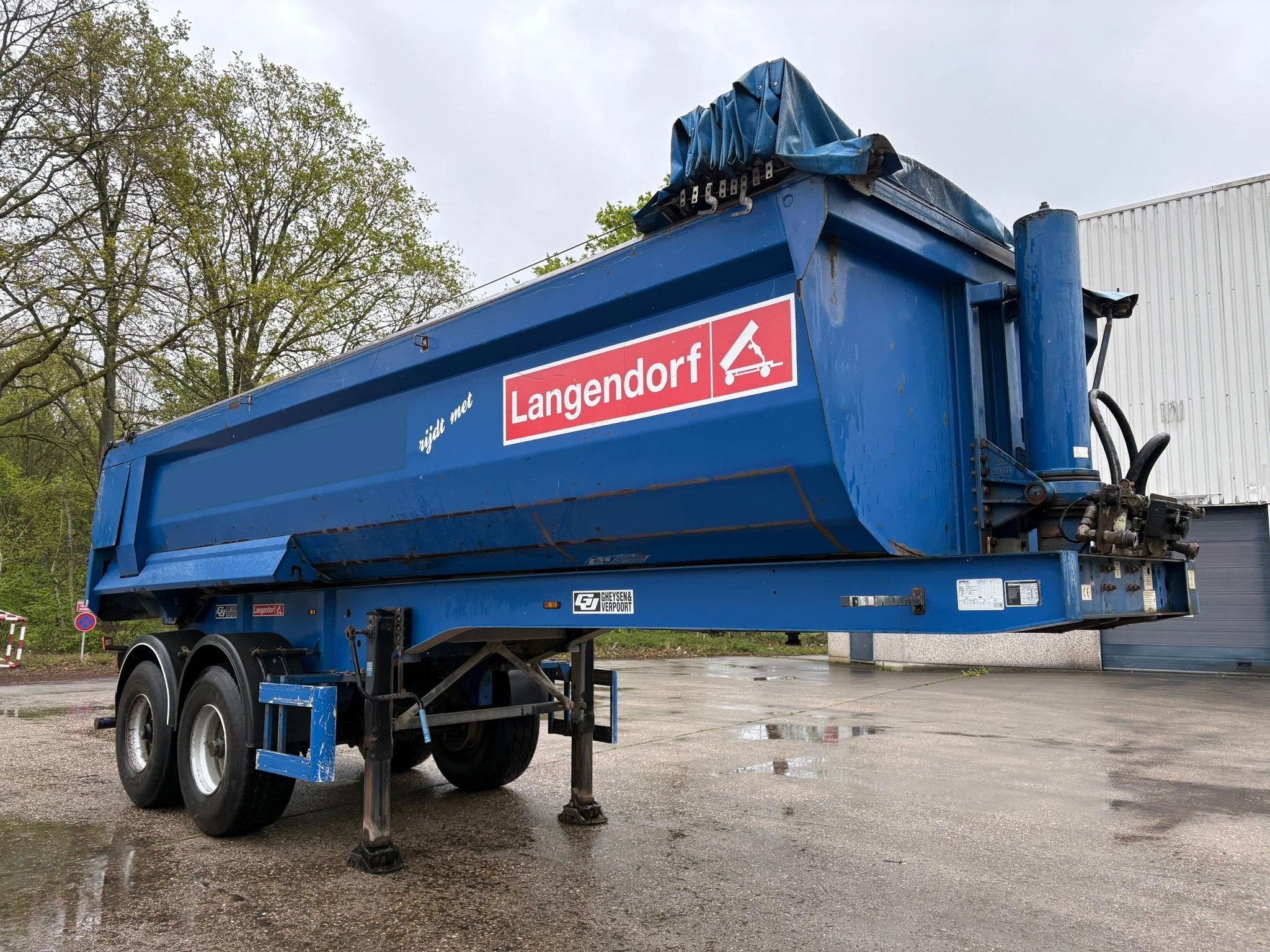 Langendorf SK20 B / Hardox kipper / Afdekzeil, Autos, Achat, Entreprise, Autres carburants, Remorques et Semi-remorques