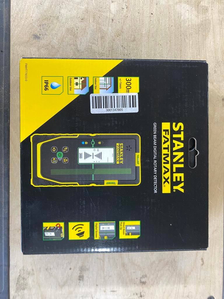 Roterende laser ontvanger Stanley, Doe-het-zelf en Bouw, Meetapparatuur, Ophalen of Verzenden, Nieuw, Afstand