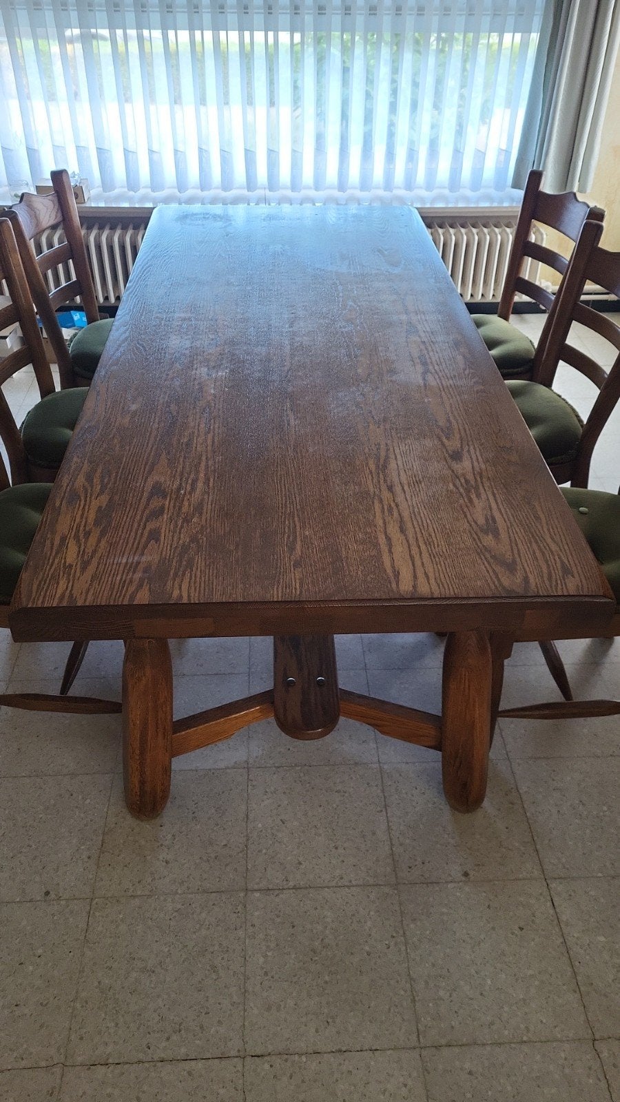 eiken eettafel met 6 stoelen, Enlèvement