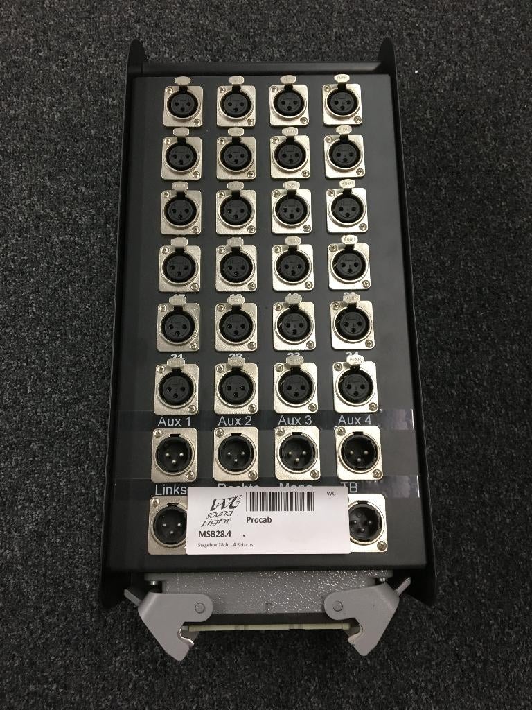 Procab MSB 28.4 met Harting Stagebox, Enlèvement