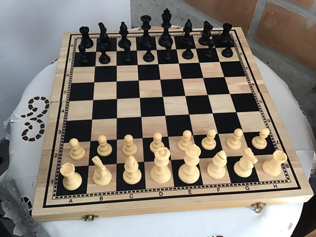 Prachtig schaakdpel groot houten vouwbord en schaakstukken., Hobby en Vrije tijd, Ophalen of Verzenden, Zo goed als nieuw