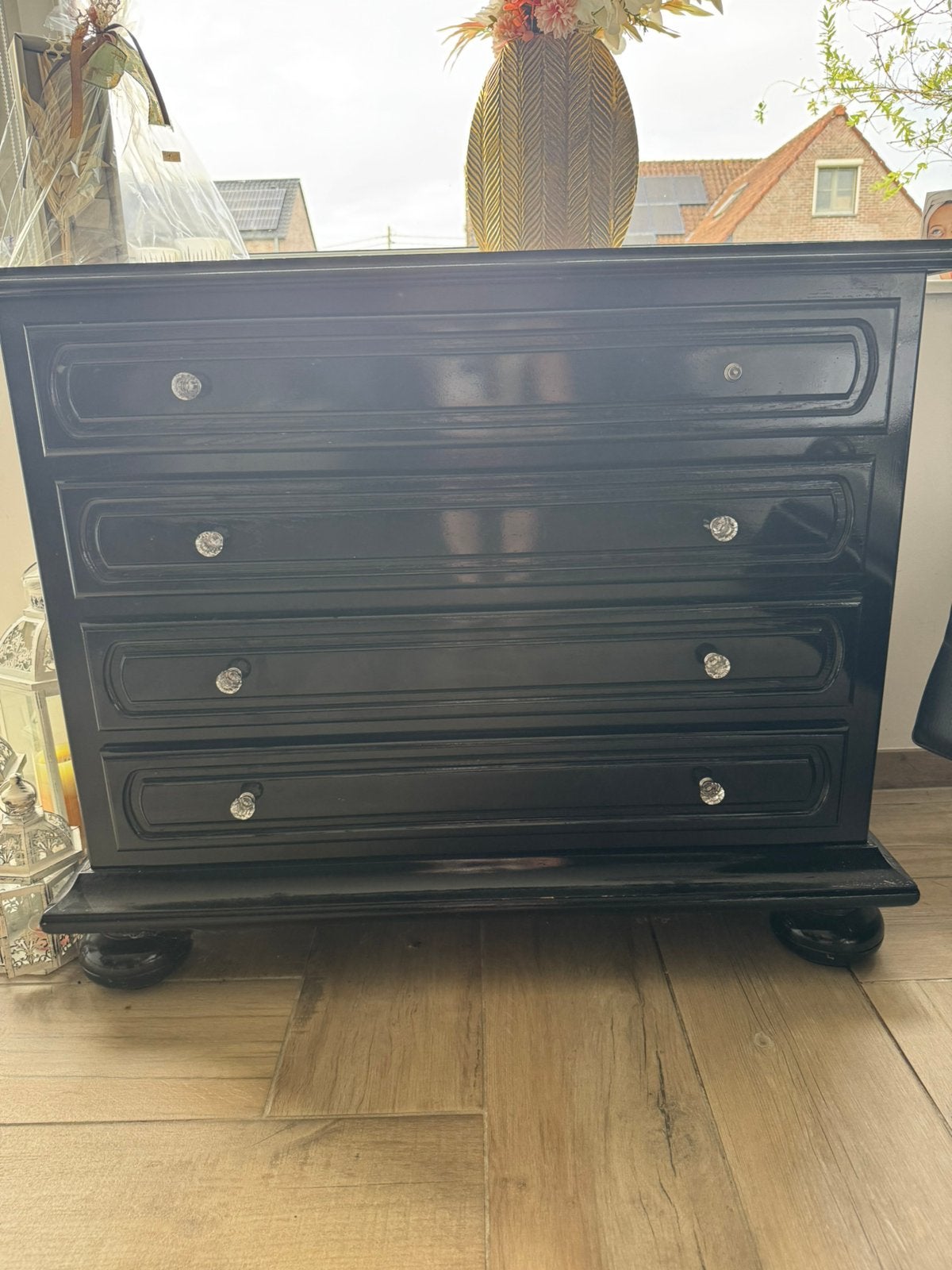 Commode laquée noire, Maison & Meubles, Enlèvement, Comme neuf