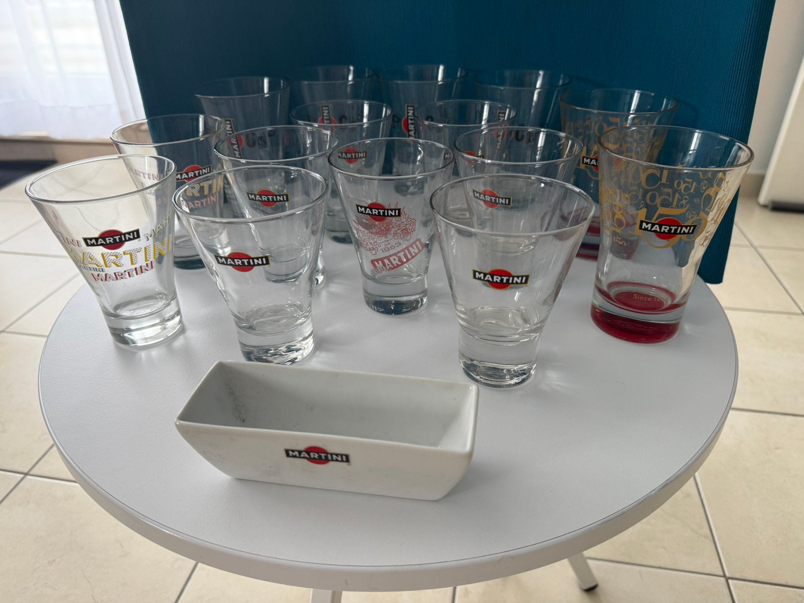MARTINI-brillen voor verzamelaars, Verzamelen, Glas en Drinkglazen, Ophalen, Zo goed als nieuw, Overige typen