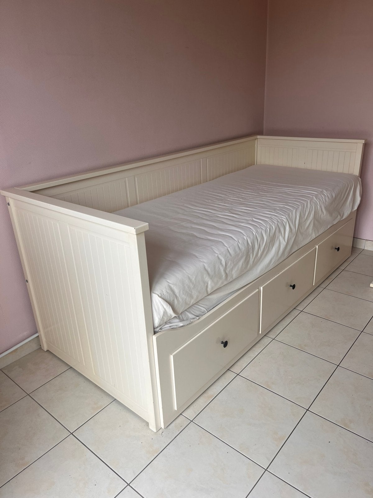 Bed IKEA Hemnes + kast, Une personne, Utilisé, Enlèvement, 80 cm