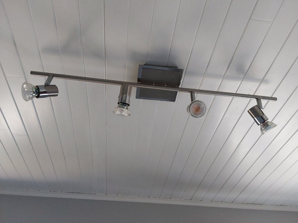 Luster, Huis en Inrichting, Ophalen, Gebruikt, Metaal, B22 (Bajonetsluiting)