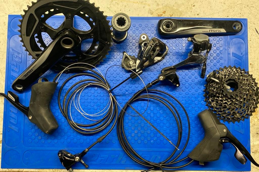 Sram Rival 2x11 speed groepset, Fietsen en Brommers, Fietsonderdelen, Ophalen, Gebruikt, Gravelbike