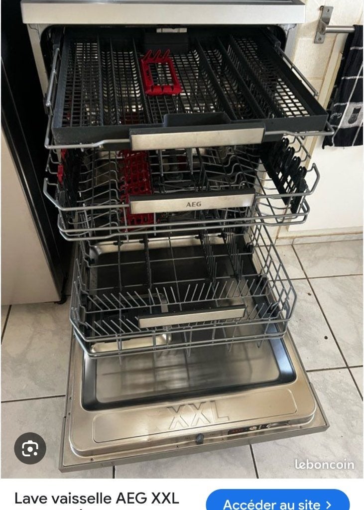 Lave vaisselle XXL AEG, Electroménager, Lave-vaisselle, Moins de 10 litres, Comme neuf, Enlèvement, Classe énergétique A ou plus économe