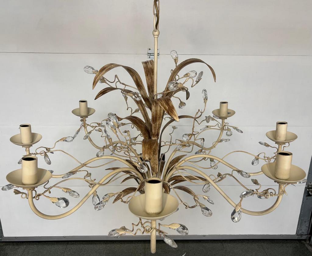 Prachtige Grote Kroonluchter – 8 arms., Huis en Inrichting, Lampen | Kroonluchters, Ophalen, Gebruikt
