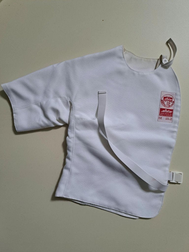 beschermkledij schermen, Sport en Fitness, Gebruikt, Vechtsportbescherming, Schermen, Maat M
