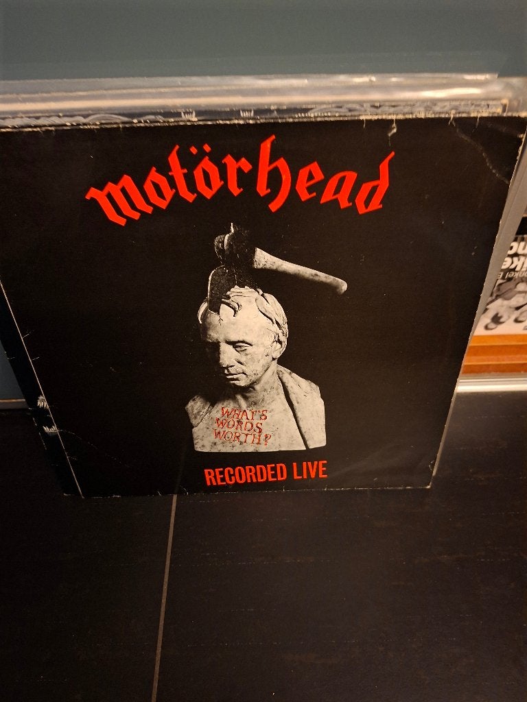 lp - motorhead - what's words worth - vak 2, LP, Heavy metal, Gebruikt, Fotohoes