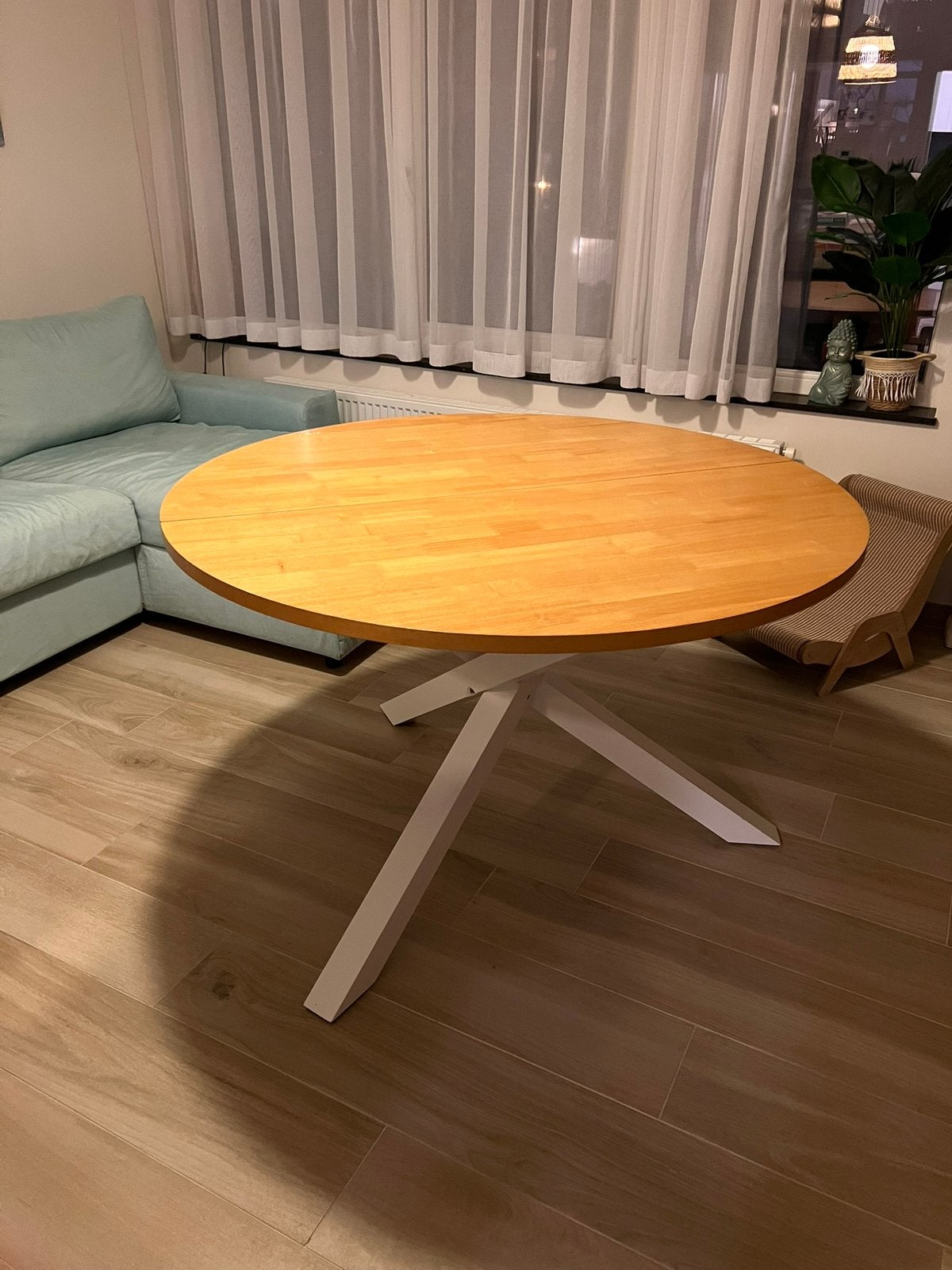 Ronde tafel 120cm VidaXL, Huis en Inrichting, Tafels | Eettafels, Ophalen, Zo goed als nieuw