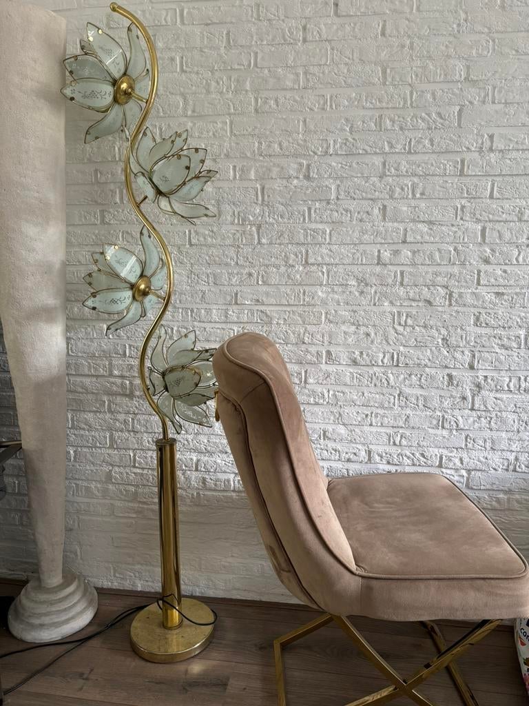 Vintage lotus Lampen, Huis en Inrichting, Lampen | Vloerlampen, Ophalen of Verzenden, Zo goed als nieuw