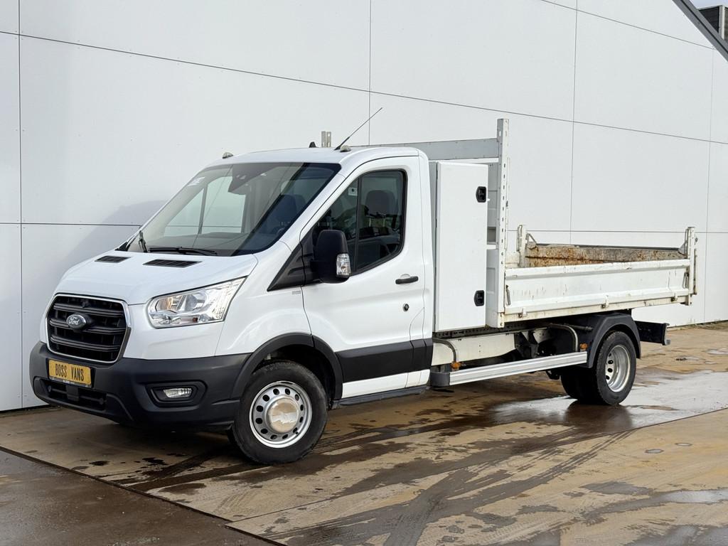 Ford Transit 2.0 TDCI 170PK Kipper Dubbellucht Trekhaak Airc, Voorwielaandrijving, 4 cilinders, 2766 kg, Wit