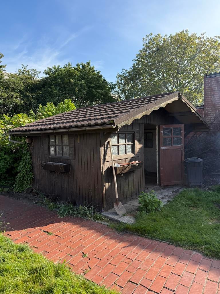 Tuinhuis zelf af te breken 4m x 3,10m, Tuin en Terras, Ophalen, Zo goed als nieuw, Tuinhuis