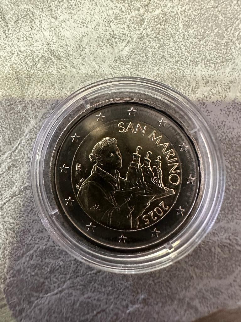 2 euro san marino 2025 normaal, Ophalen of Verzenden, San Marino, 2 euro, Losse munt