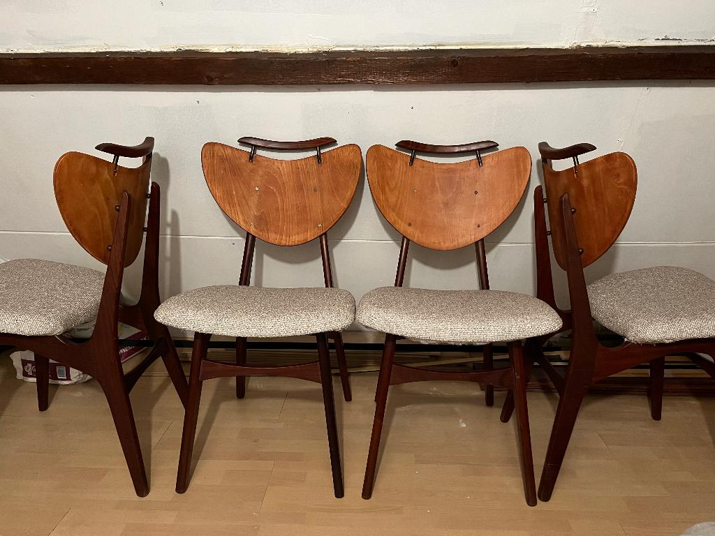 vintage Dutch design eetkamerset van Louis van Teeffelen, Huis en Inrichting, Ophalen, Jaren 60, Zo goed als nieuw, Vier
