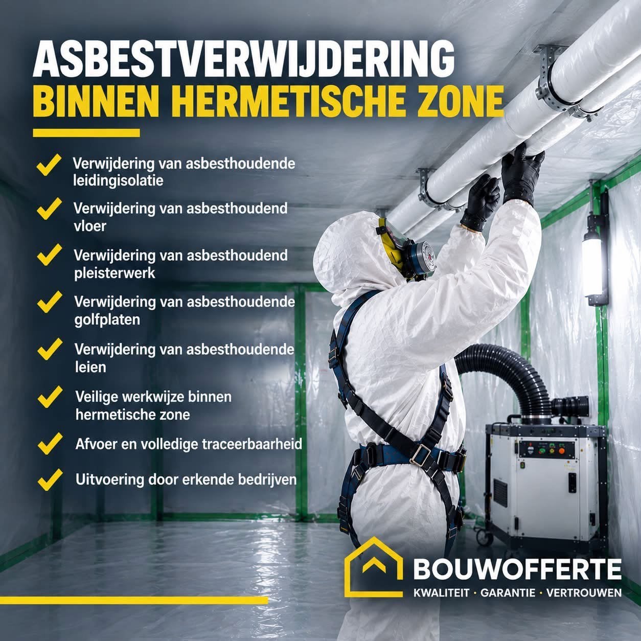 Asbest laten verwijderen? Krijg 4 offertes binnen 48 uur., Diensten en Vakmensen, Asbestverwijdering, Sloopwerk binnen
