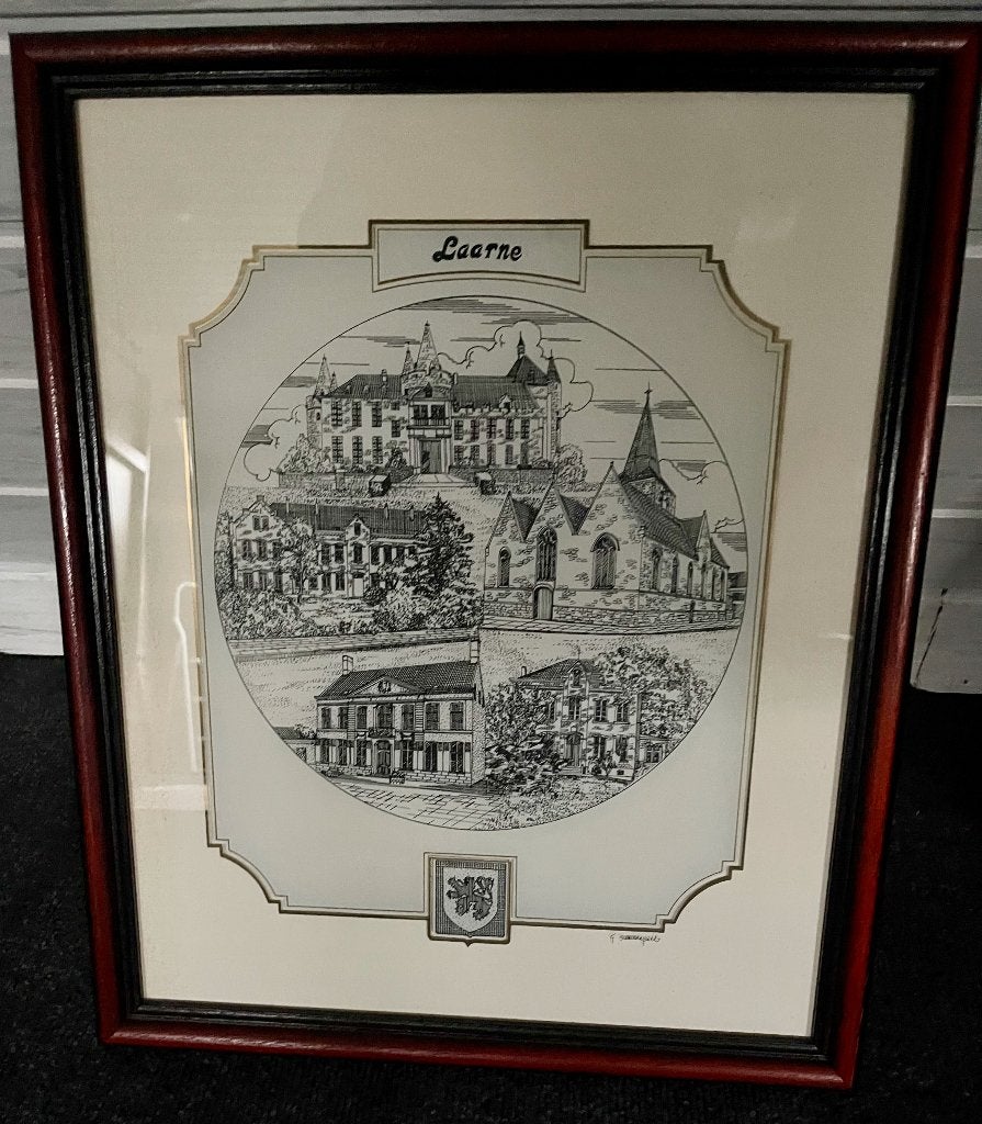 Litho over gemeente LAARNE, Enlèvement, Autres sujets, Lithographie