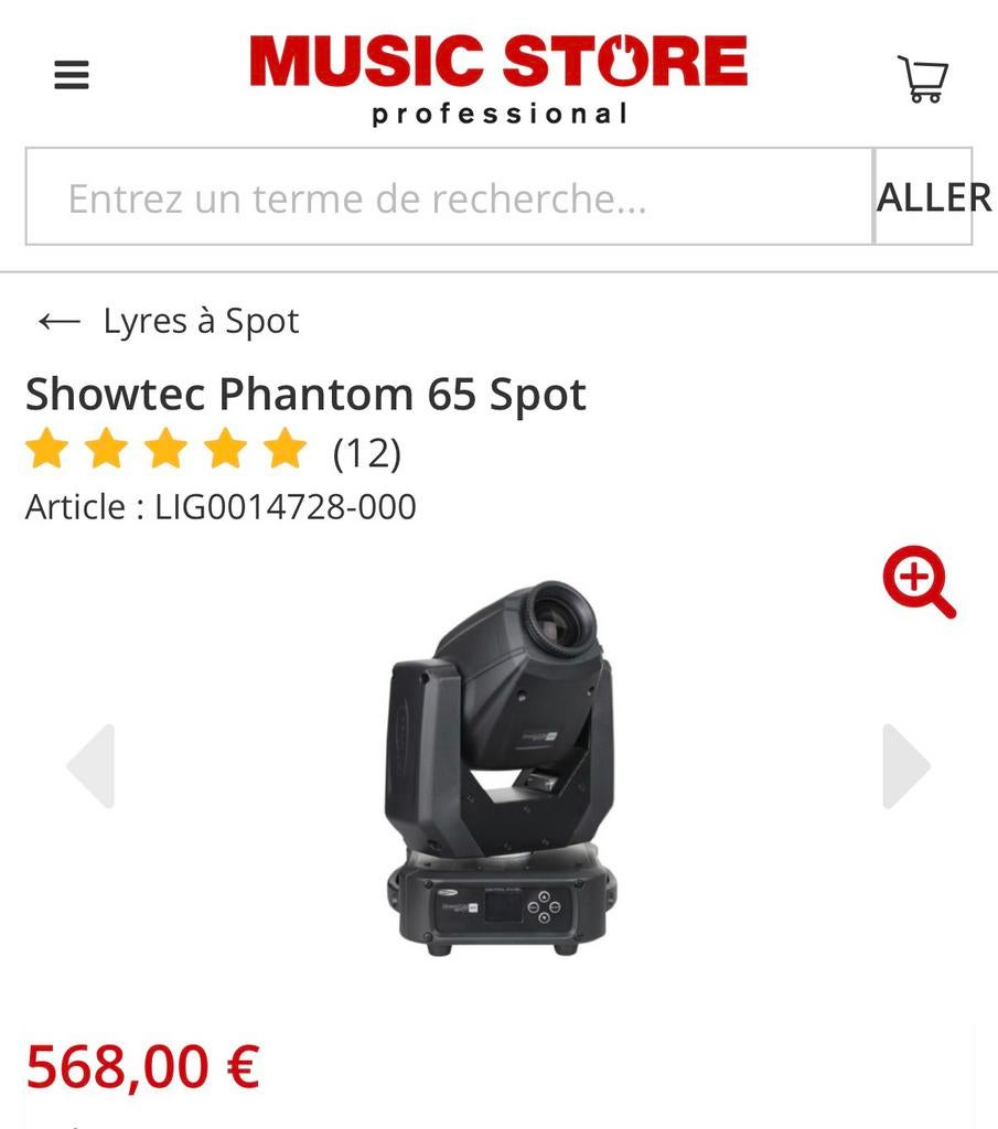 SHOWTEC 65W LED (4 pièces), Ophalen, Gebruikt
