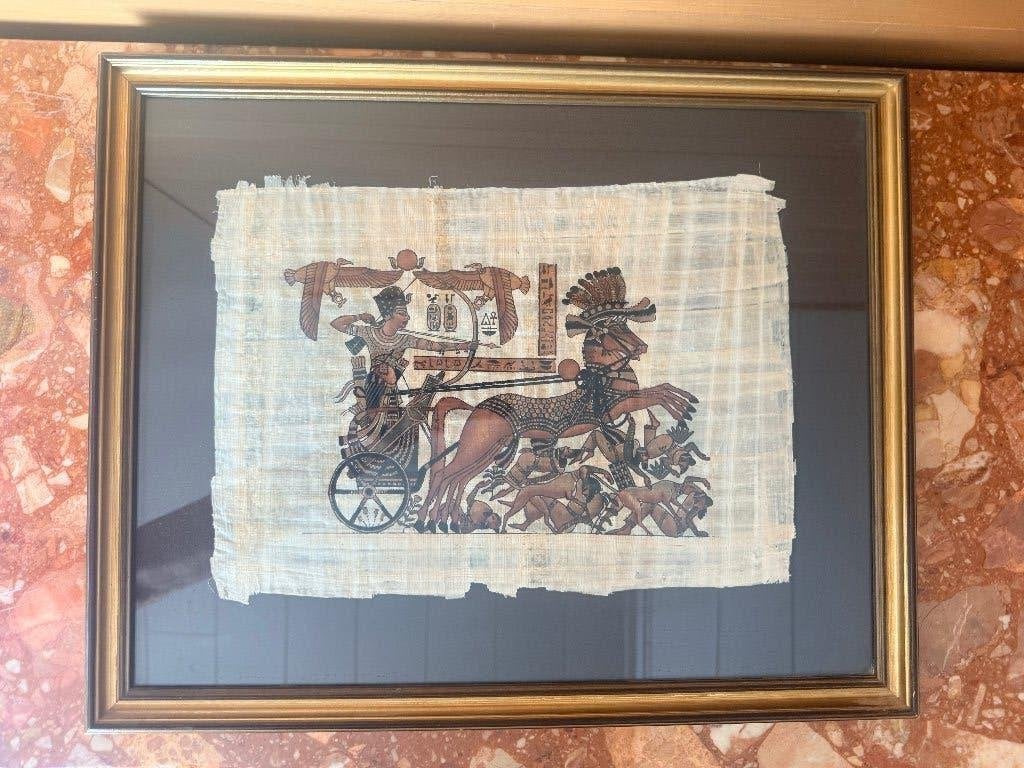 papyrus in kader, Ophalen